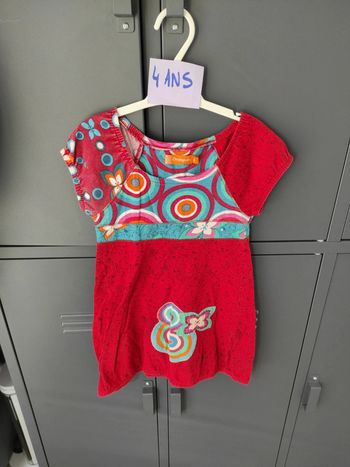 Robe rouge d'été Desigual 4 ans