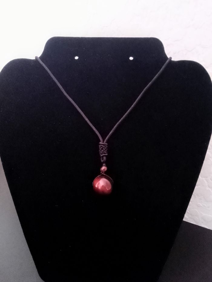Collier corde réglable + pendentif spirituel - photo numéro 4