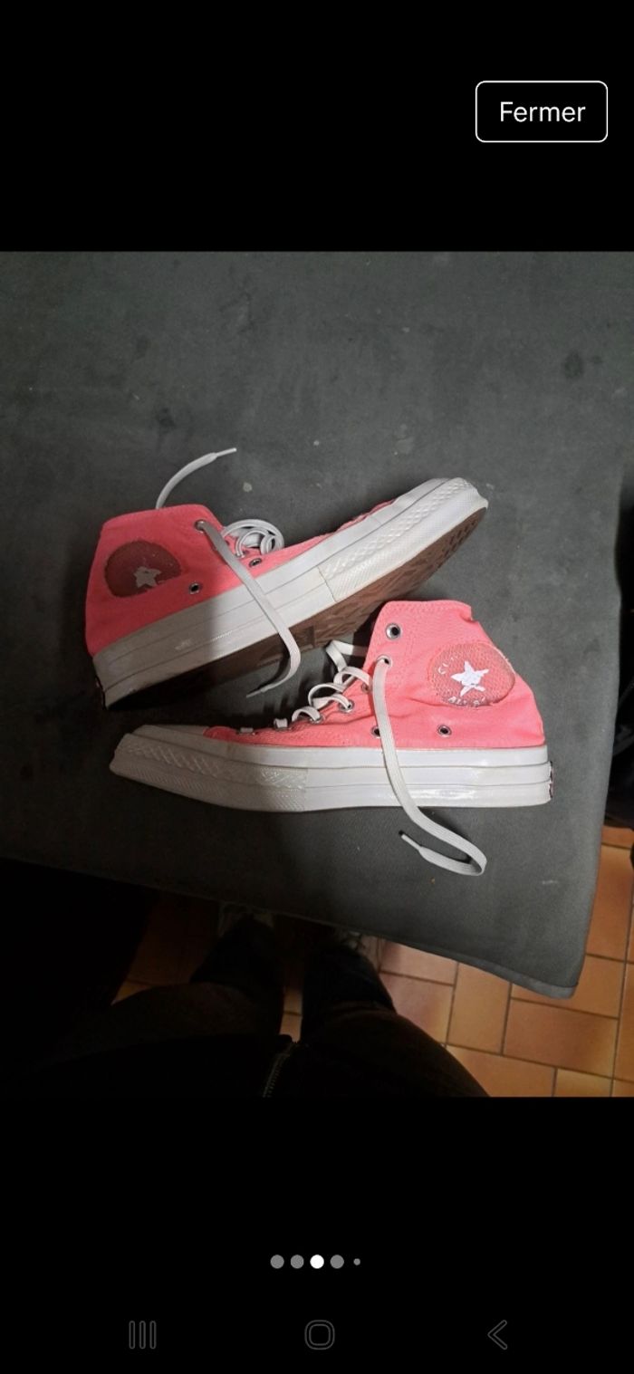 Converse rose taille 37,5 - photo numéro 3