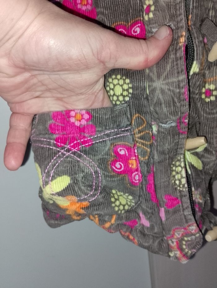 Manteau fleuri barbouillage 12 mois - photo numéro 3