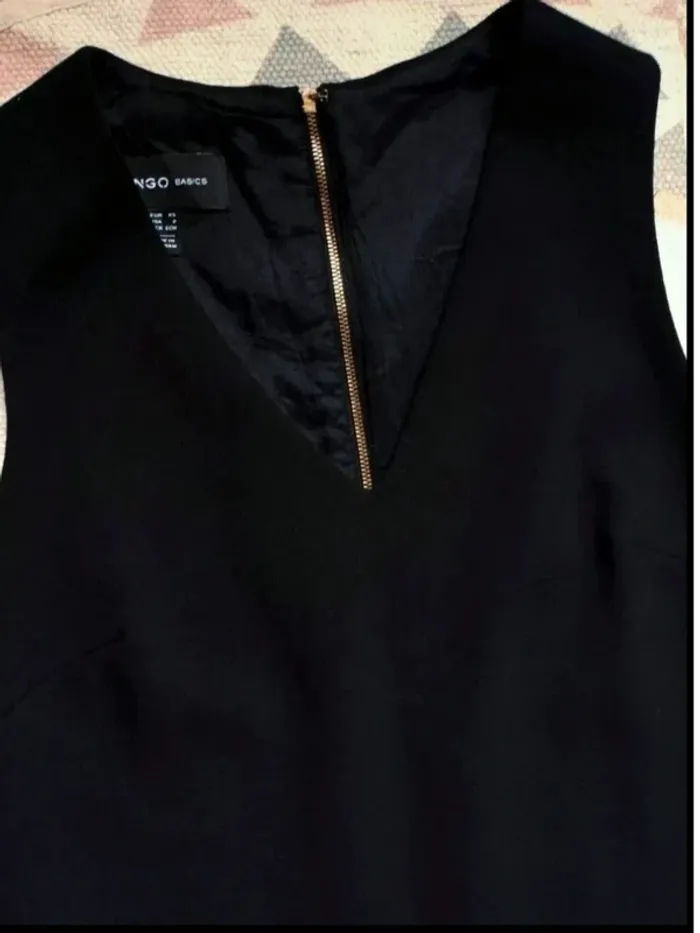 Robe noire chasuble zippée Mango - XS - Excellent état - photo numéro 6
