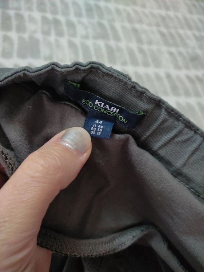 Pantalon jeans slim stretch gris grossesse maternité Kiabi taille 44 - photo numéro 4