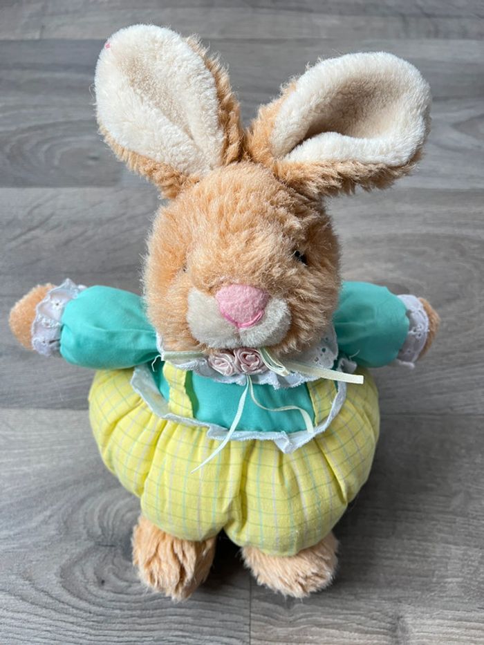Lapin doudou vintage 30cm Anna Club