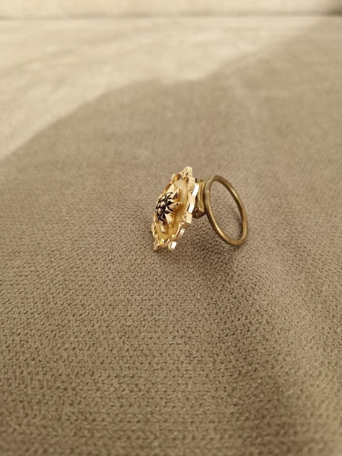 Broche dorée vintage pour foulard motif fleur - photo numéro 8