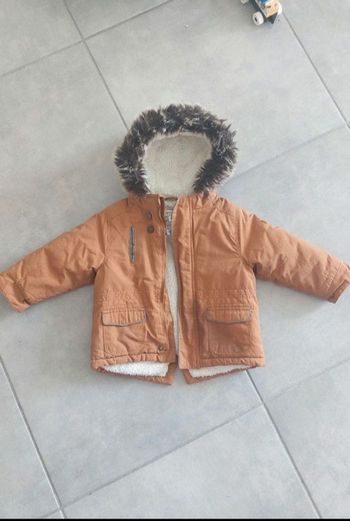 Manteau marron obaidi 18 mois 80 cm en très bon etat
