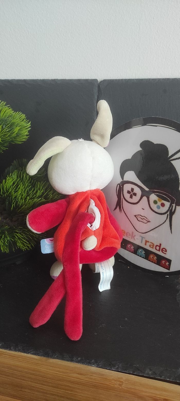 Lapin sucre d'orge doudou Tetinou rouge orange légumes radis blanc violet vert - photo numéro 2