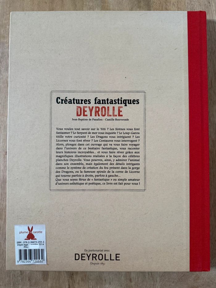 Plume de Carotte Créatures fantastiques Deyrolle livre grand album encyclopédie - photo numéro 2