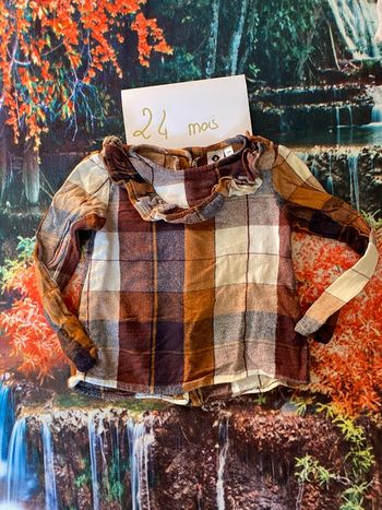 Blouse Grain de Blé carreaux – 24 mois