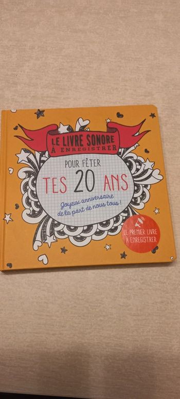 Livre à enregistrer 20ans