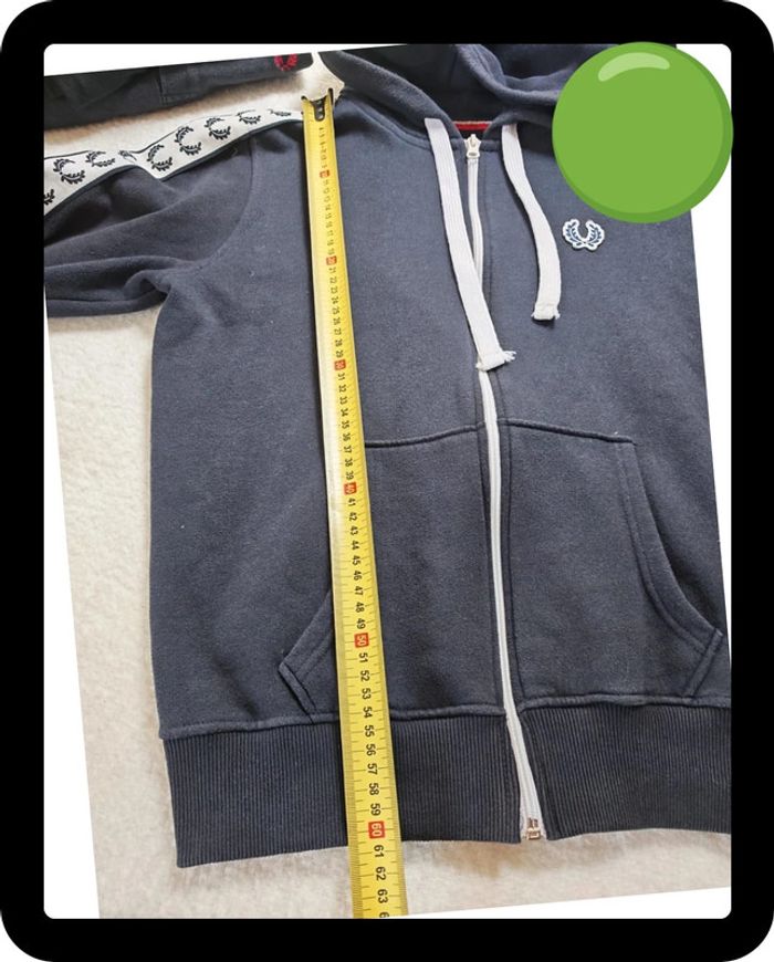 Sweat Zippé Fred Perry Bleu Marine - Taille S - photo numéro 9