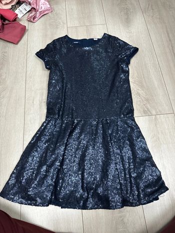 Robe sequins marine okaidi 10 ans