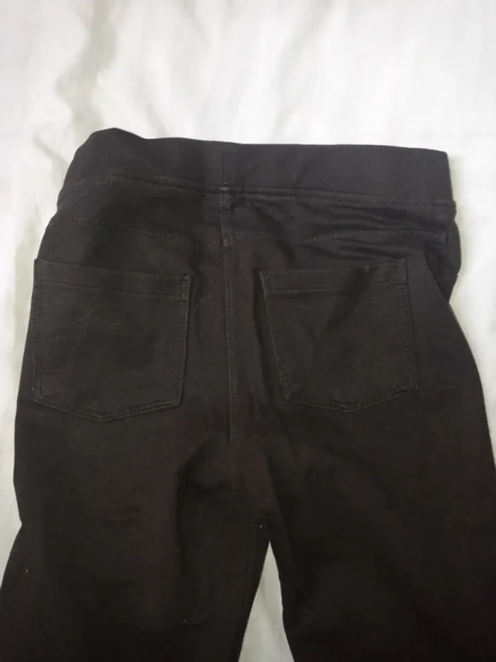 Pantalon élastique noir pour petite fille - photo numéro 4