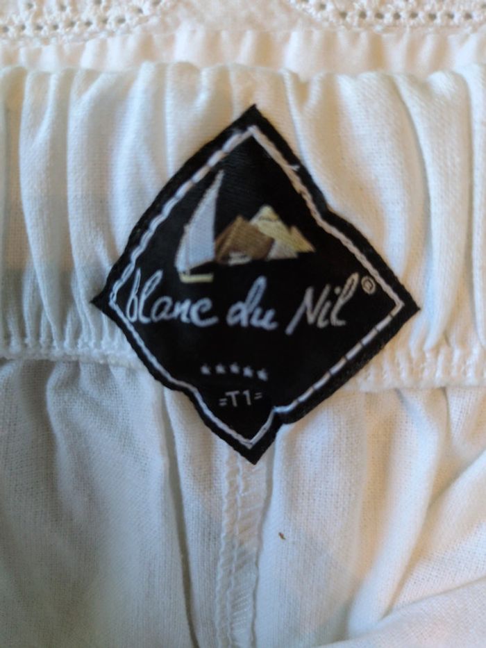 Pantacourt femme blanc du Nil t1 - photo numéro 13
