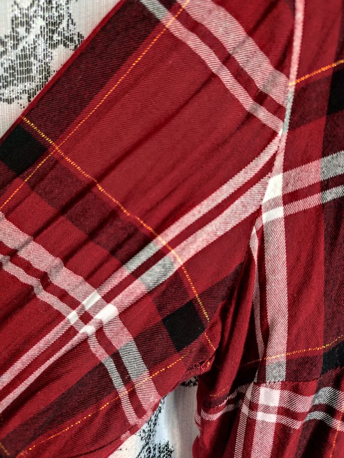 Chemise à motif tartan / carreaux rouge Taille M - photo numéro 3