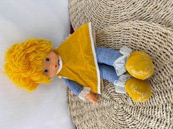 Patapouf New Girl Cheveux Jaunes Cuorecaldo Poupée Bean des années 80