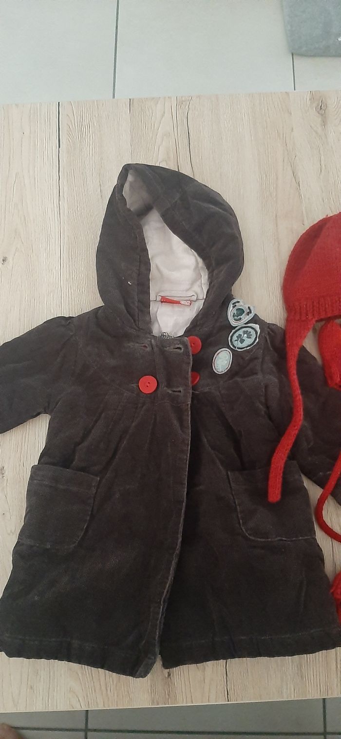 Manteau bonnet écharpe gants