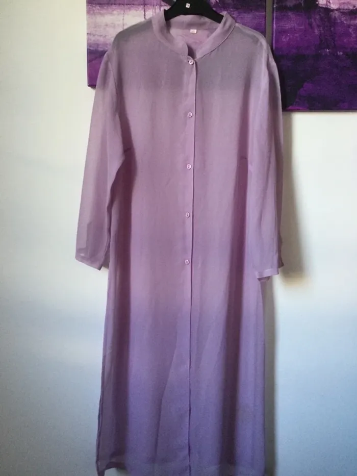 Chemisier long lilas parme T40