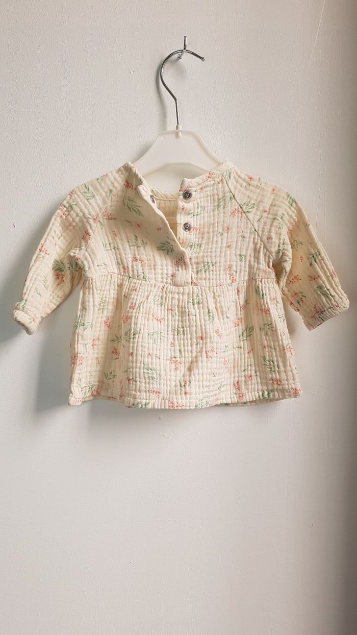 Blouse gaze de coton TAO 1 mois - photo numéro 3
