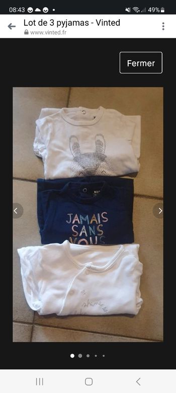 Lot de 3 pyjamas