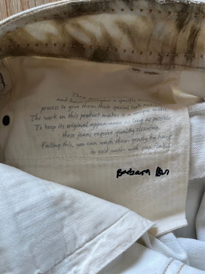 Jean Barbara Bui imprimé abstrait blanc/marron/beige – taille 28 – très bon état - photo numéro 5