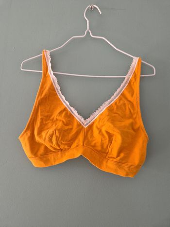 Bralette soutien gorge triangle jaune taille 40/42 kiabi