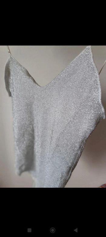 Body lurex à paillettes - argenté - taille S - Tb état