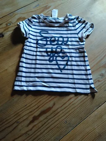 Tee Shirt fille 4 Ans Marinière