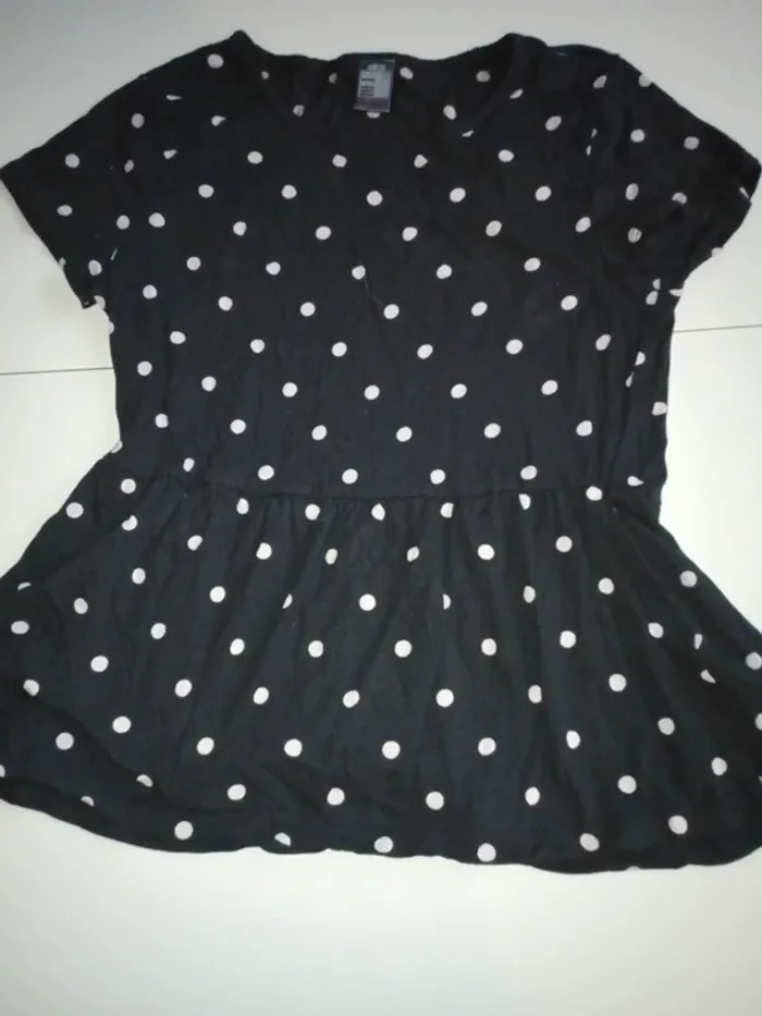 Tunique elos 156 162 à petit pois noir et blanc - photo numéro 3