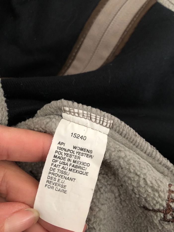 Gilet polaire brodé kaki woolrich S - photo numéro 8