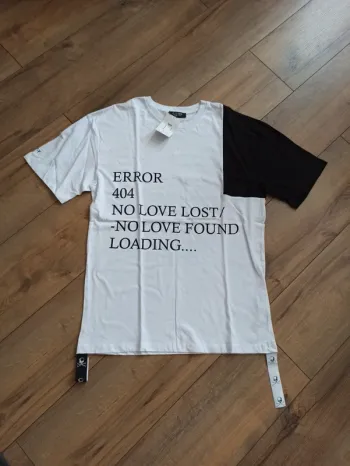 Tee shirt blanc et noir homme L