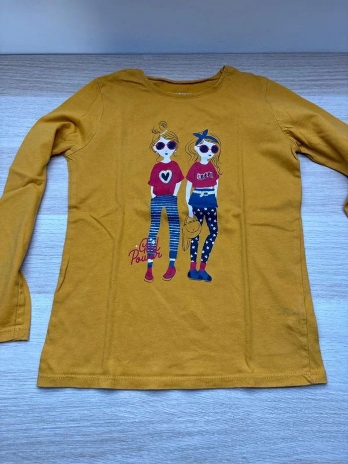 Tee-shirt moutarde 8 ans - photo numéro 4