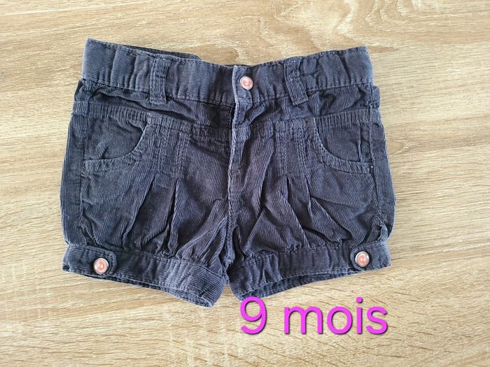 Short velour 9 mois