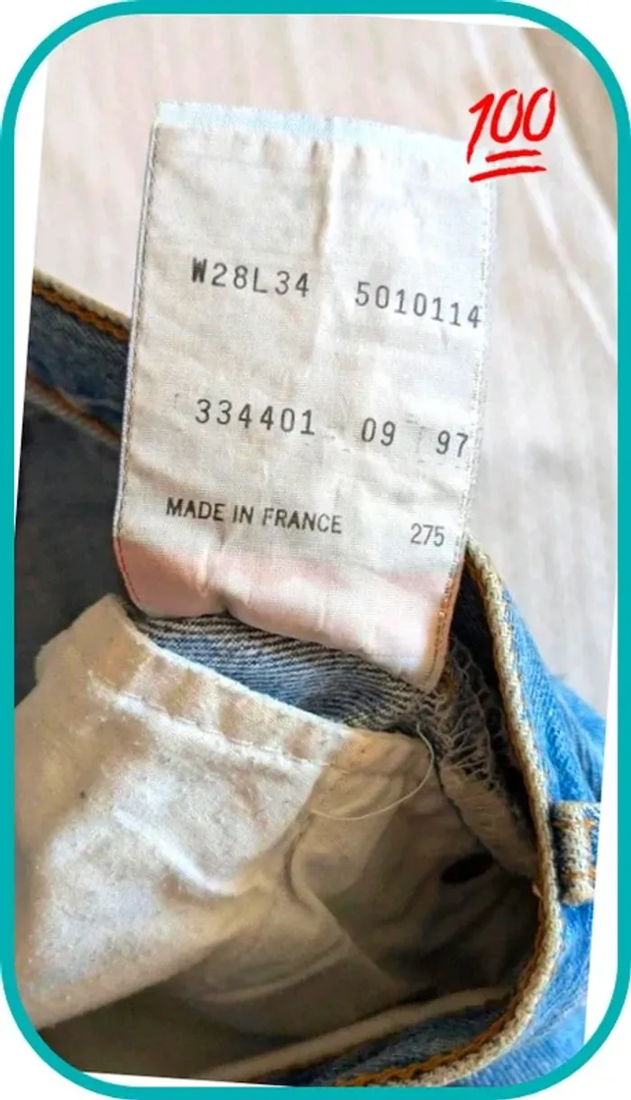 Jeans Levi's 501 vintage 90's homme 38 - photo numéro 13