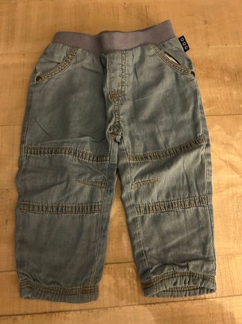 Pantalon en toile couleur jean