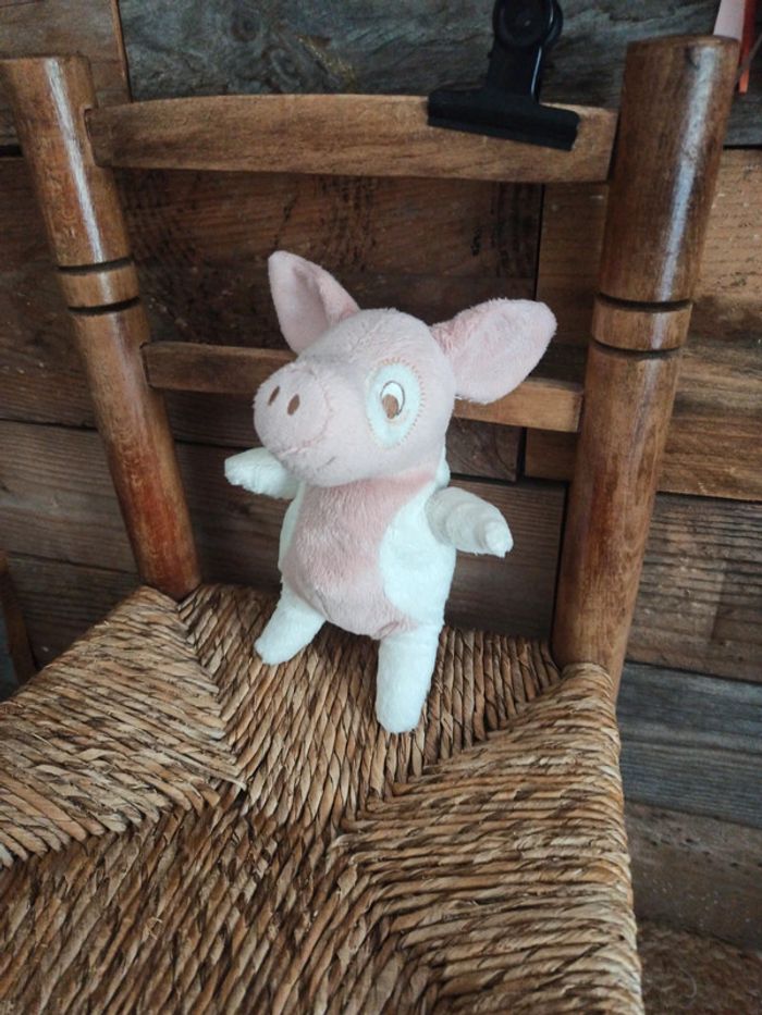 Peluche cochon Ikea tbe rose et blanc - photo numéro 3