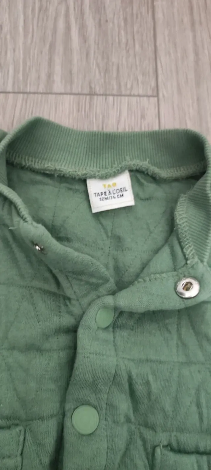 Veste gilet tape à l'oeil kaki - photo numéro 4