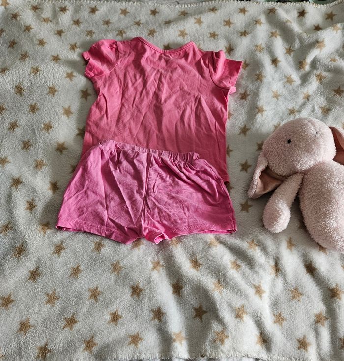 Ensemble tee shirt MC + jupe short fille 12 mois (80 cm) - photo numéro 4