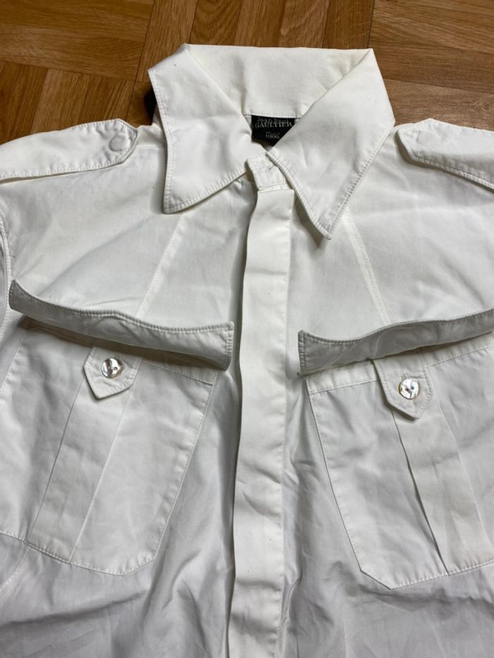 Chemise cintrée blanche – vintage Y2K – Jean Paul Gaultier x Aeffe - photo numéro 4