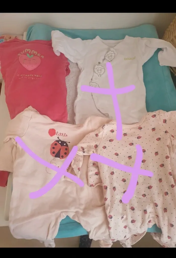 Lot pyjamas 6 mois fille - photo numéro 4