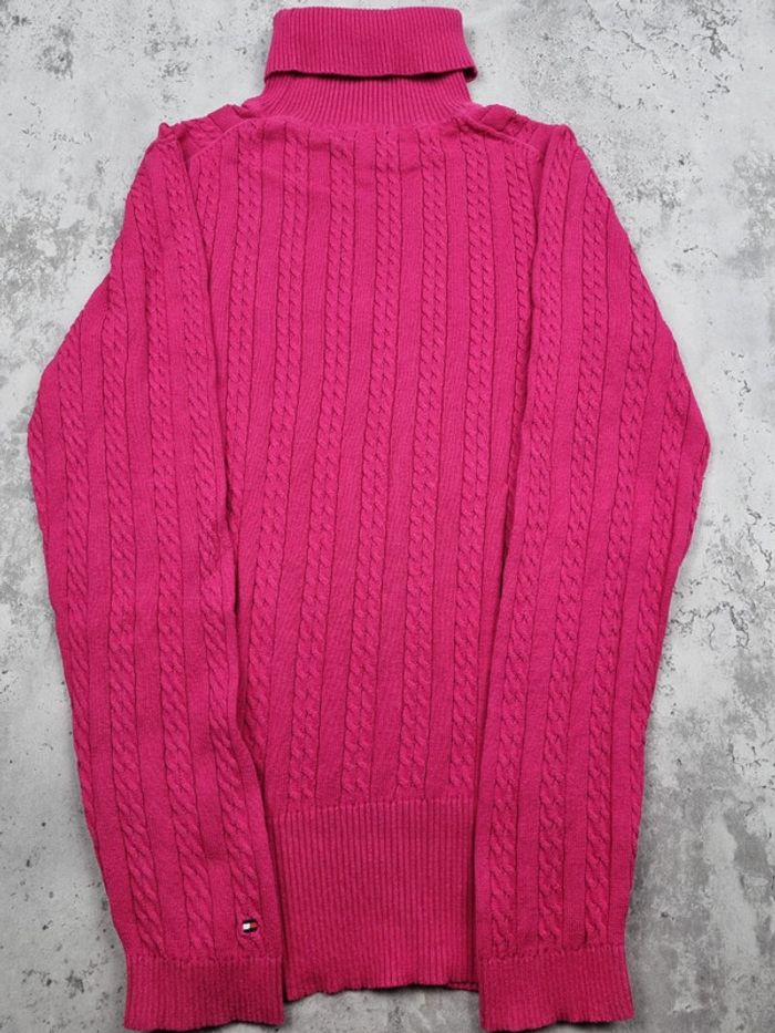 Pull torsadé col roulé Tommy Hilfiger – Fuchsia – Taille M/38 Femmes - photo numéro 4