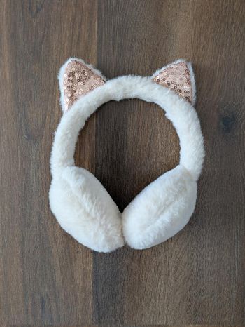 Cache oreilles fille chat oreilles dorées