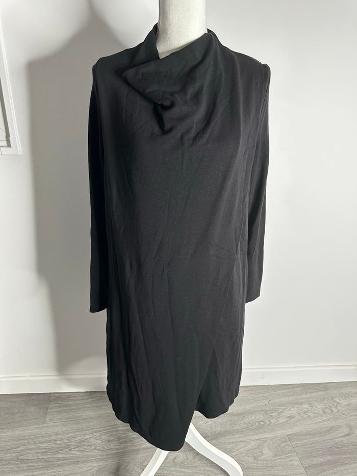 Robe drapée noire COS T38 M - photo numéro 3