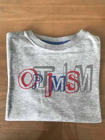 Teeshirt manches longues gris Okaïdi 8 ans