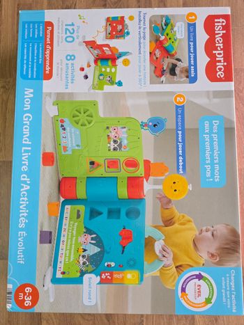 Jouet - FISHER PRICE - HCL05 - Cahier d'activités géant 2 en 1 - 3 niveaux d'apprentissage - Mixte