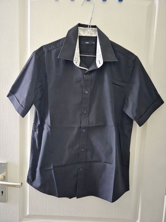 Chemise Homme Celio* Noire Taille M 39/40 - Manches courtes