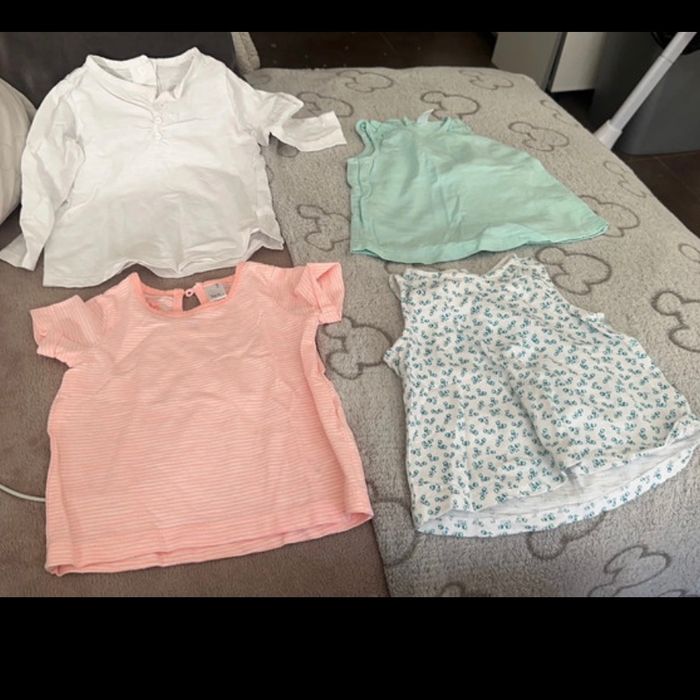 4 hauts fille 6 mois