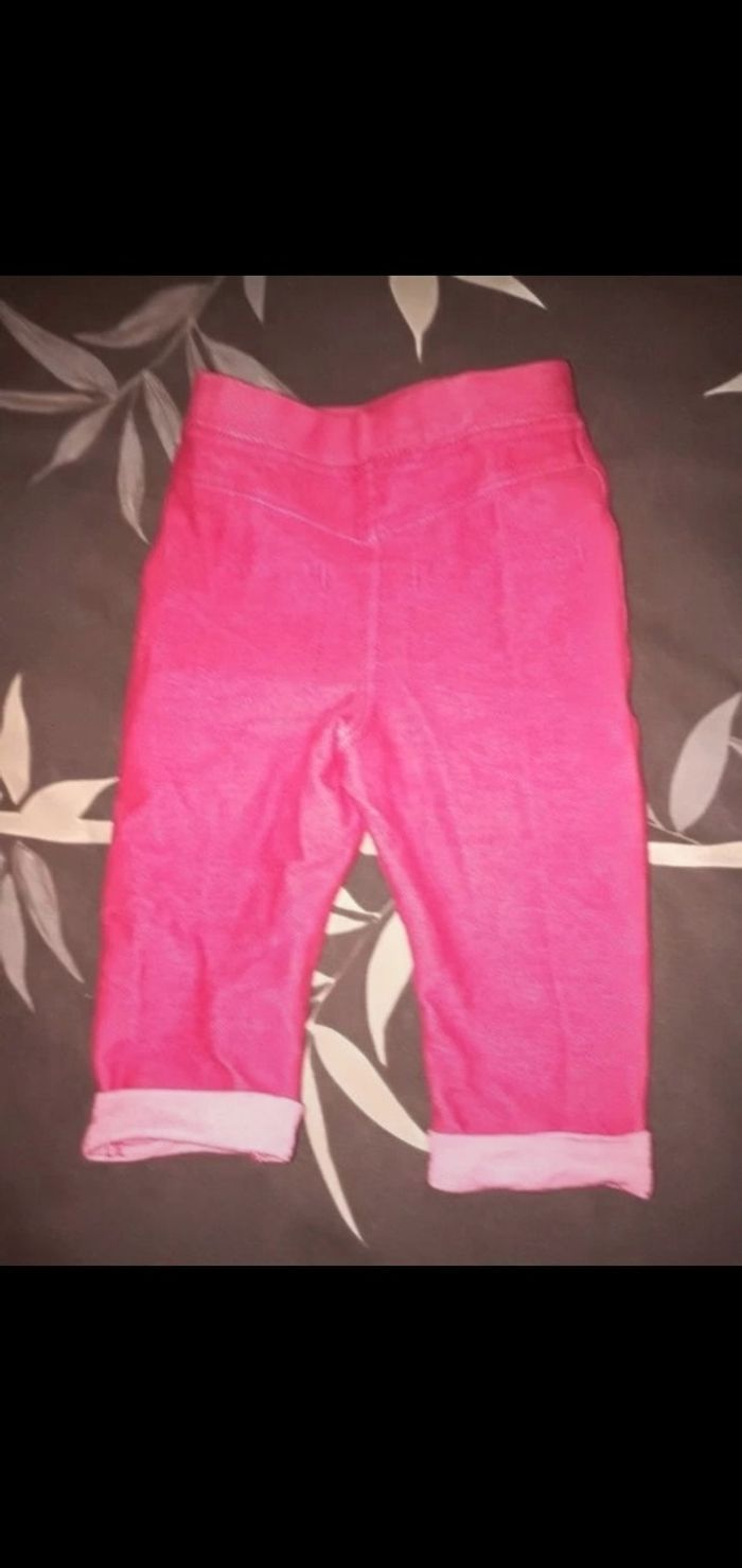 Legging 12 mois épais rose kitchoun - photo numéro 3