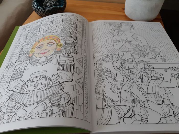 Livre de coloriage art thérapie Mayas & Aztèques - photo numéro 3
