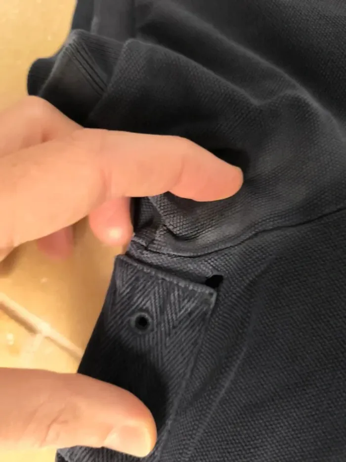 Polo Ralph Lauren homme custom fit L marine logo jaune quelques défauts - photo numéro 9