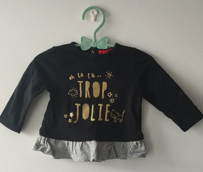 T shirt manches longues bébé fille 6 mois Tissaia